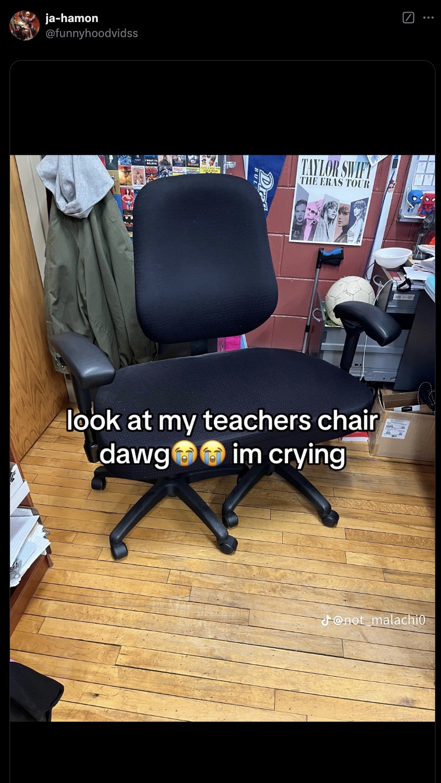 office chair - jahamon F Taylor Swift The Eras Tour look at my teachers chair dawg im crying Jonot malachio